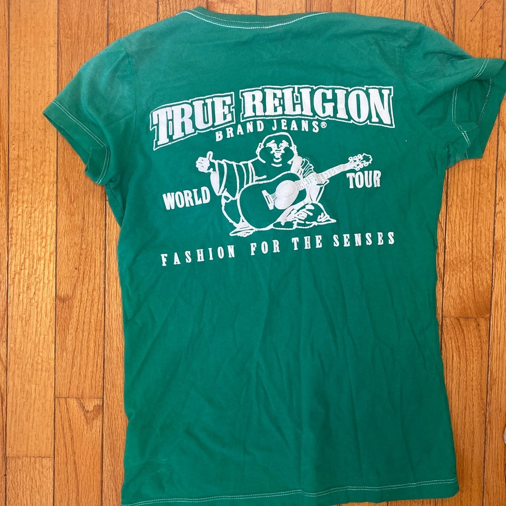 Ombré Forest Green True Religion T-shirt